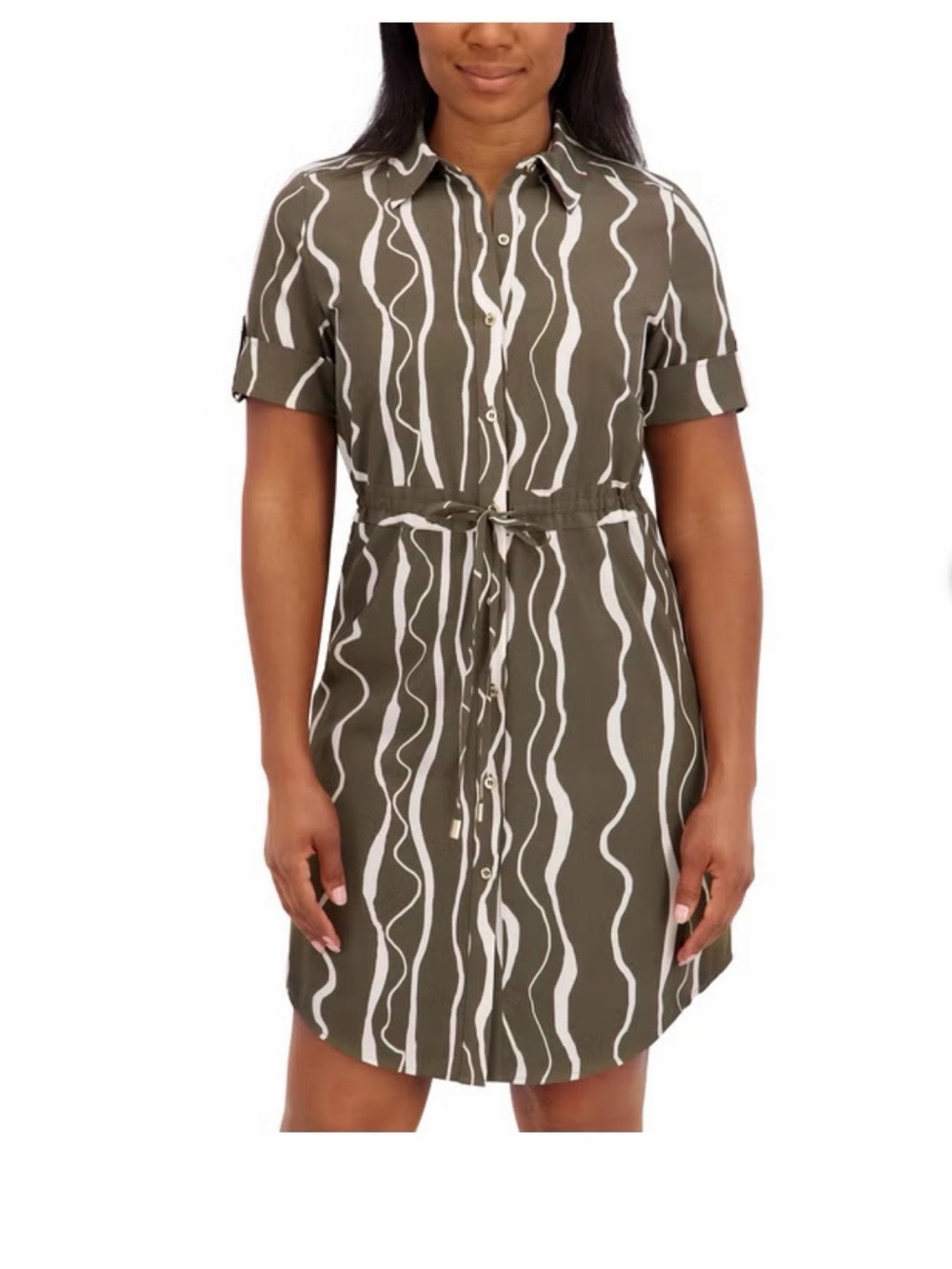 Halston Drawstring Dress XS